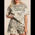 thumbnail image 4 of Conjuntos de 2 Piezas para Mujer, Conjunto de Verano Corto para Estar en Casa, Ropa Informal para Vacaciones en la Playa, Chándal de Colores Mezclados M, 4 of 7