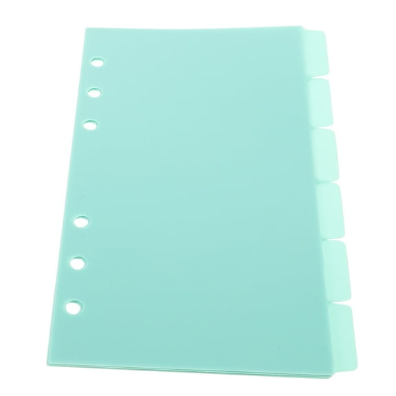 6 Sheets Ring Binder Dividers with Tabs Index Page Separator