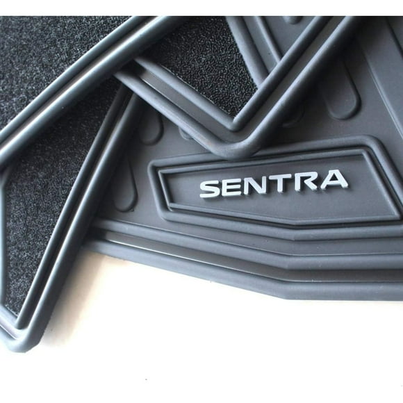 Floor Mats for Nissan Sentra OEM Genuine - All Weather - Heavy Duty - (2014, 2015,2016,2017,2018,2019) Complete Set (Black)