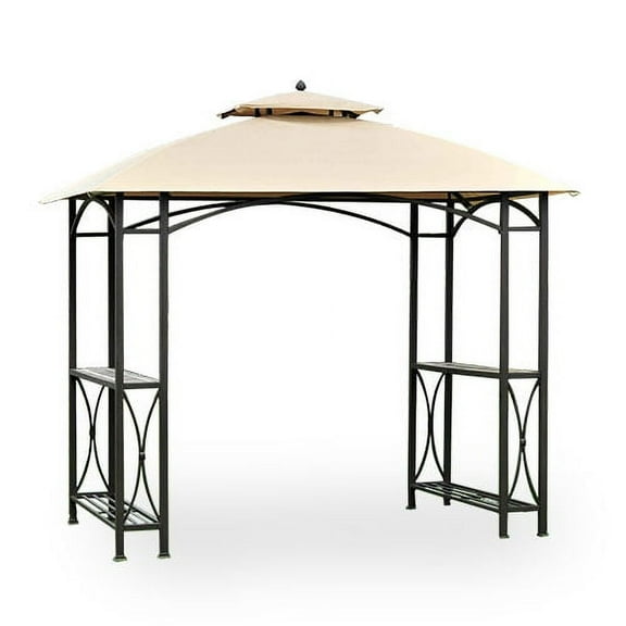 Garden Winds Sheridan 8' x 5' Two-Tiered Gazebo Replacement Canopy Top, RipLock 350 Fabric, Water Resistant