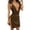 Brown, variant on Womens Elegant Solid Sleeveless Dress For Evening Events A Line Party Dress For Formal Occasions Piece LBD Style Fitting Prom Dresses, Size S