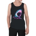 thumbnail image 2 of Neon Shark Art with Vibrant Colors Men's Tank Top, 2 of 3