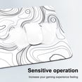 thumbnail image 6 of 11.8x31.5 Inches Topographic Contour Large Gaming Mouse Pad Mat with Stitched Edge Non-Slip Rubber Base Washable Resilient for Office Computers Laptop Table Mouse Pads Mats Accessory (White-3), 6 of 6