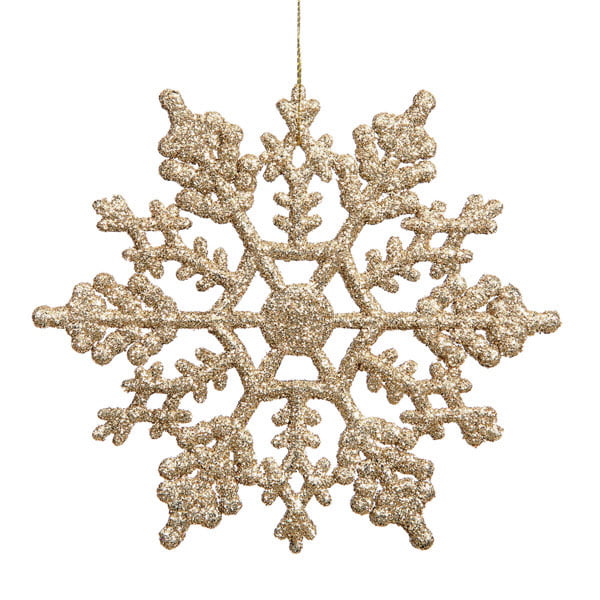 Northlight 24ct Glitter Snowflake Christmas Ornament Set 4