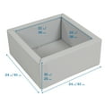 thumbnail image 2 of ECR4Kids SoftZone Play Patch Toy Bins, Beginner Playset, Light Grey, 2-Pack, 2 of 9