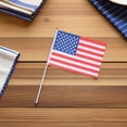 thumbnail image 4 of Luxshiny 15Pcs Small American Flags on Stick Assorted Colors Portable Handheld Flags for Festive Occasions, 4 of 8