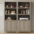 thumbnail image 7 of ARKANTOS 5 Shelf Bookcase with Doors Adjustable Shelf and Storage Cabinet Light Gray Oak, 7 of 7
