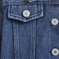 thumbnail image 5 of Toddler Baby Boy Girl Jacket Big Lil Sister/Brother Letter Embroidery Jean Long Sleeve Cardigan Button Denim Coat, 5 of 9