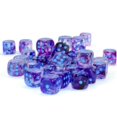 thumbnail image 2 of Chessex Nebula 12mm d6 Nocturnal/Blue w/Luminary Dice Block (36 dice), 2 of 2