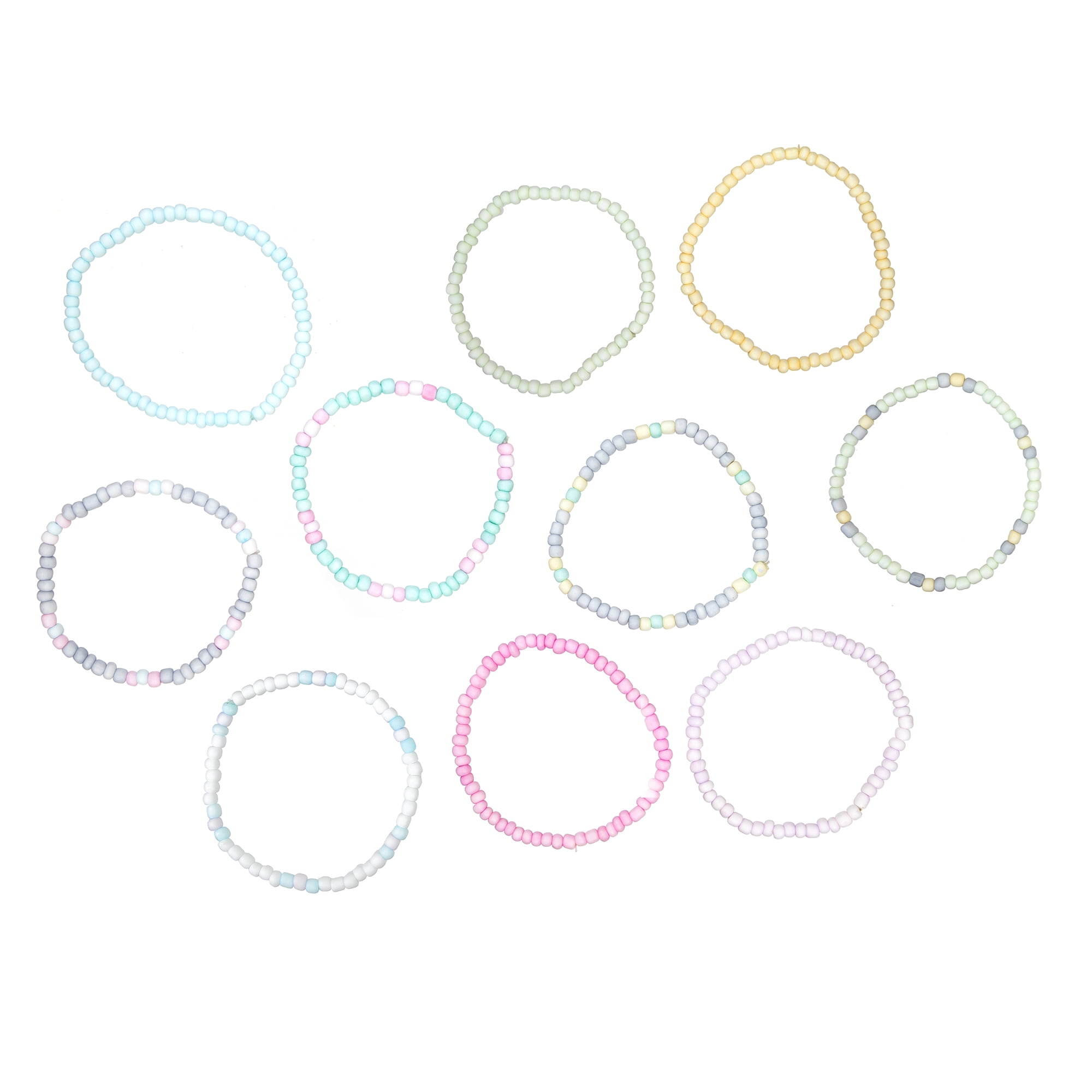 Cousin DIY Pastel Beads for Jewelry Making, 750 Assorted Glass Beads with Storage Box