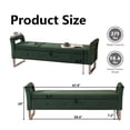 thumbnail image 5 of HIUU 67.9” End of Bed Storage Bench King Size,Green Velvet Ottoman Bench for Bedroom & Entryway,Soft Ottoman Seat with Hidden Storage Compartment, 5 of 9