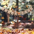 thumbnail image 3 of Happy Fall Letters Bunting Banner Decoration Linen Burlap Banner Swallowtail Pull Flag Party Supplies for Thanksgiving (Maple), 3 of 7