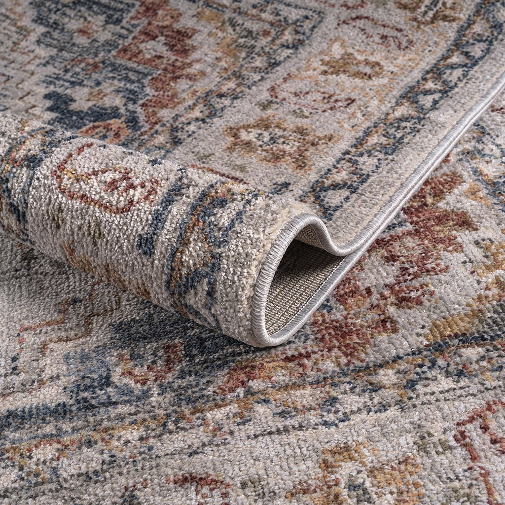 MAYEERTY 8'x10' Vintage Medallion Woven Area Rug for Living Room Bedroom