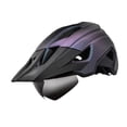 thumbnail image 2 of Casco de bicicleta de montaña, casco de patinaje para hombre, ajustable, resistente a los golpes. morado negro, 2 of 9