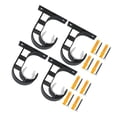 thumbnail image 4 of Soporte de Varilla de Cortina, 4 Set de la Barra de Cortina Negra Aleació de aluminio resistente de aluminio fácil de instalar para sala de estar, 4 of 8