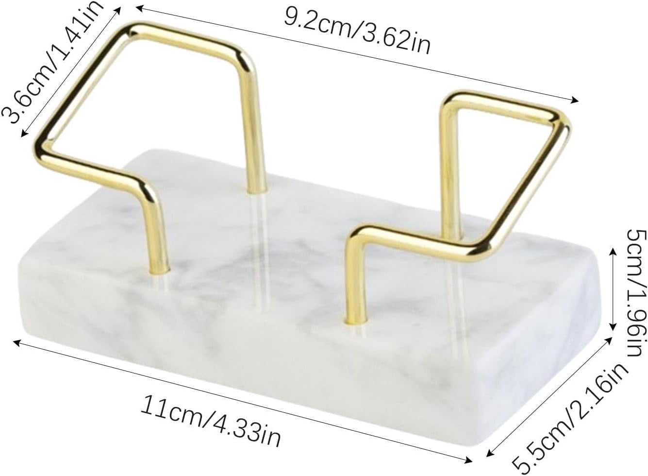 ABPETE Elegant Marble Business Card Holder,Modern Desk Organizer & Home Decor Display, Unique Office Accessory & Gift for Workspace