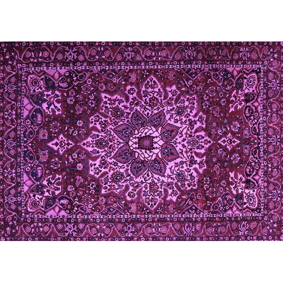 Ahgly Company Indoor Rectangle Persian Purple Traditional Area Rugs, 8' x 12'