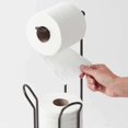 thumbnail image 4 of Stainless Steel Floor Standing Paper Roll Towel Holder Stand Organizer Toilet Paper Rack Bathroom Vertical Storage Bask, 4 of 5