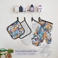 thumbnail image 5 of Ferocious Tiger Face 5 Pcs Kitchen Set Heat Resistant Oven Mitts and Non-Slip Pot Holders with Adjustable Cooking Apron, 5 of 6