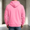 thumbnail image 5 of Trgacdwlo Mens Fleece Hoodies Fall Winter Fuzzy Hoodie Sweatshirts for Men Plain Long Sleeve Flannel Mens Pullover with Pocket Pink XXXL, 5 of 5