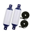thumbnail image 3 of harayaa 2 Pieces Boat Fenders Easy Installation Boat Accessory for Fishing Boat G0 Black Blue Rope, 3 of 9