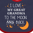 thumbnail image 4 of Inktastic I Love My Great Grandma to the Moon and Back Boys or Girls Baby Bib, 4 of 4