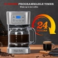 thumbnail image 2 of pupikeji 12-Cup Programmable Coffee Maker, Regular & Strong Brew Drip Coffee Machine for Home and Office, Glass Carafe, Pause & Serve, Auto Shut Off, Gray & Stainless Steel, 2 of 18