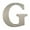 Silver, variant on Deltana RL4G-15A 4" Height Residential House Letter Letter G Antique Nickel