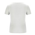 thumbnail image 4 of QUNYINEY Crew Neck T Shirts for Women Casual Solid Short Sleeve Tops Cut Out Ribbed Slim Pullover Shirts, 4 of 6