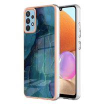 Slim Case for Samsung Galaxy A73 5G Compatible with MagSafe Wireless Charging Case, Marble Pattern Slim Lightweight Soft Silicone Shockproof Non-Yellowing Protective Cover,Green