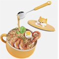 thumbnail image 4 of XKHAZA Cute Dog Ramen Bowl with Lid, Insulated Stainless Steel Noodle and Soup Bowls with Handle, Spoon, Portable Instant for Noodles, Dumplings, or Salads, 4 of 8