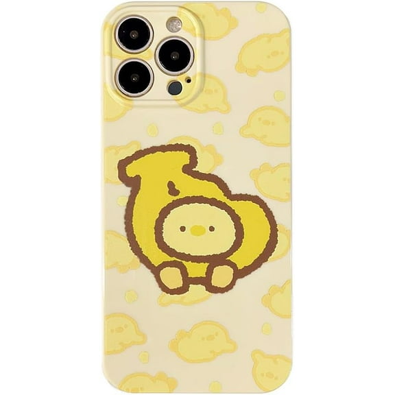 Cute Banana Duck Graffiti Soft  for iPhone Case (Yellow,iPhone 14 Plus)