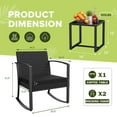 thumbnail image 5 of Vineego 3 Pieces Patio Furniture Set, Rocking Chairs with Coffee Table Set, Outdoor Wicker Bistro Set for Garden, 5 of 7