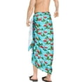 thumbnail image 3 of LA LEELA Men's Bath Trunk Swimwear Sarong Pareo Wrap One Size Beach, Flamingo Summer Vacation Party, 3 of 5
