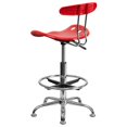 thumbnail image 3 of Scranton & Co Drafting Chair in Red and Chrome, 3 of 5