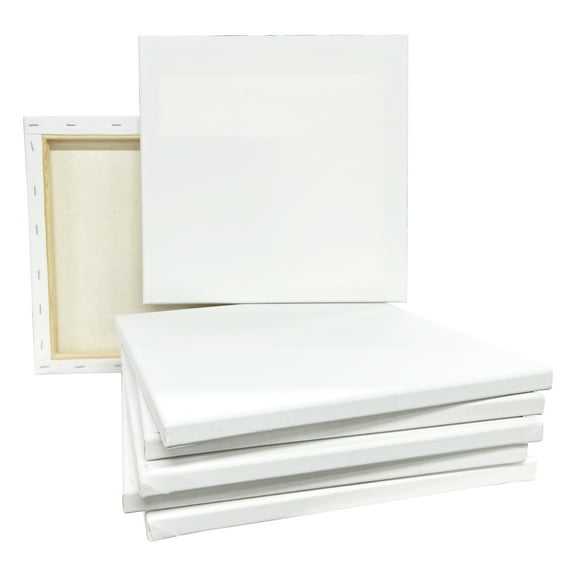 7 Count 12” x 12” Super Value Canvas by Artist's Loft Necessities - Acid Free Cotton Canvas for Paint - Acrylic - & Oils - 1 Pack