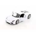 thumbnail image 2 of Diecast Car w/Display Case - Porsche 918 Spyder Hardtop, White - Welly 24055HC/4D - 1/24 scale Diecast Model Toy Car, 2 of 3