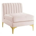 thumbnail image 6 of Modway Triumph Channel Tufted Performance Velvet 4-Piece Sectional Sofa in Pink, 6 of 10