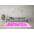 thumbnail image 3 of Ahgly Company Indoor Square Oriental Pink Traditional Area Rugs, 6' Square, 3 of 4
