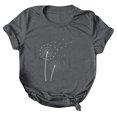 thumbnail image 2 of Pompotops Mode T-shirt Décontracté à Manches Courtes et Col Rond pour Femmes, 2 of 3