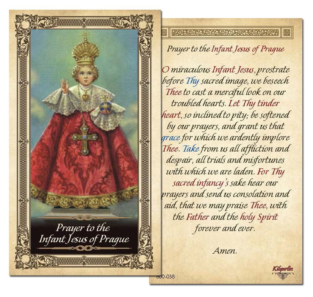 Prayer to the Infant Jesus of Prague Prayer Card Pack of 25 Prayer to the Infant Jesus of Prague Prayer Card Pack of 25