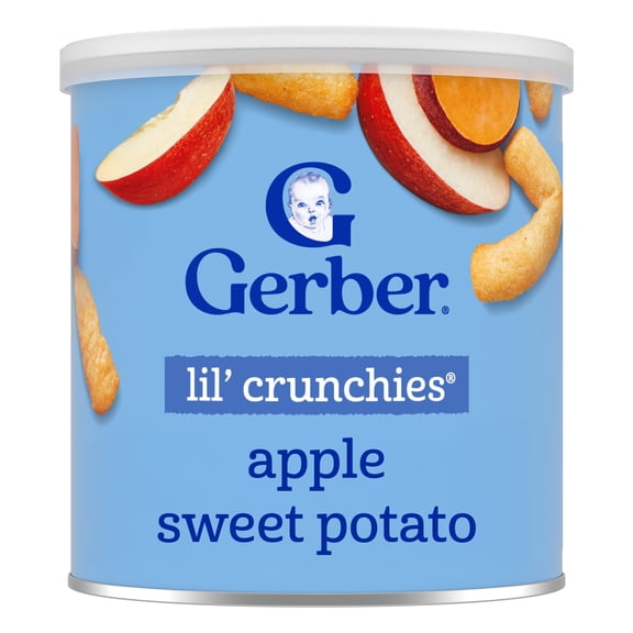 Gerber Snacks for Baby Lil Crunchies Apple Sweet Potato Puffs, 1.48 oz