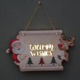 thumbnail image 1 of Christmas Wooden Signs with LED Lights Creative Delicate Cut Letters for Flat Dormitory Decoration, 1 of 3