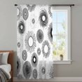 thumbnail image 4 of Geometric Black Sheer Curtains 72 Inches Long, Abstract Grey White Boho Circle Dot Light Filering Curtains, Breathable Simi Curtain Privacy Drapes for Living Room Bedroom Lightweight Window Treatment, 4 of 9