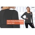 thumbnail image 6 of Cadmus Women's Workout Long Sleeve Shirts for Yoga Athletic Running Shirt Dry Fit 1-Pack T-Shirts,Black, Medium, 6 of 8