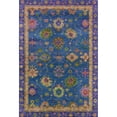 thumbnail image 2 of Addison Rugs Mayfield Premium Machine Washable Traditional Global Blue Rectangle Rug, 9' X 12' Machine Washable Traditional Global Blue Oversized Sherpa Throw Blanket, 2 of 6