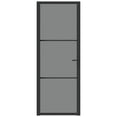 thumbnail image 3 of vidaXL Black ESG Glass and Aluminum Interior Door 1 Piece 29.9"x79.3" 1.4" Thick, 3 of 7