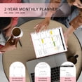 thumbnail image 3 of 2026-2028 Monthly Planner, 8.5x11": 24 Months (July. 2026 - June. 2028), Large Daily Blocks, Pink, 3 of 7