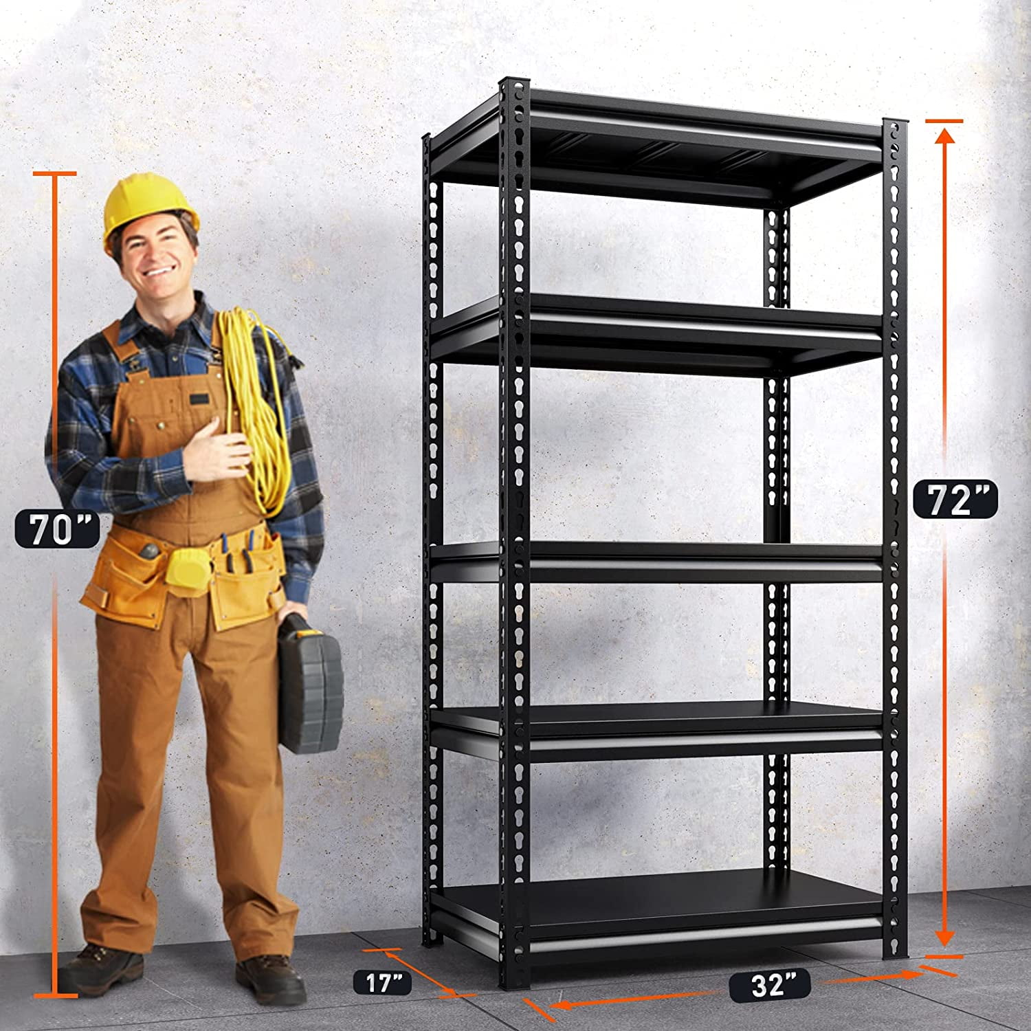Garage Shelving Heavy Duty Storage Shelves Loads 1690 LBS, Adjustable Metal Shelving Units and Storage Metal Shelves for Storage Rack Shelf for Garage Shelving Heavy Duty Storage Shelves Loads 1690 LBS, Adjustable Metal Shelving Units and Storage Metal Shelves for Storage Rack Shelf for