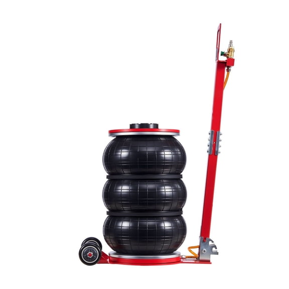 Air Jack 5 Ton, Triple Bag Pneumatic Jack - 11023 lbs Capacity, 18.3" Lift, Fast Air Lift for Cars, Trucks, SUVs - with Steel Pipes & Adjustable Handle